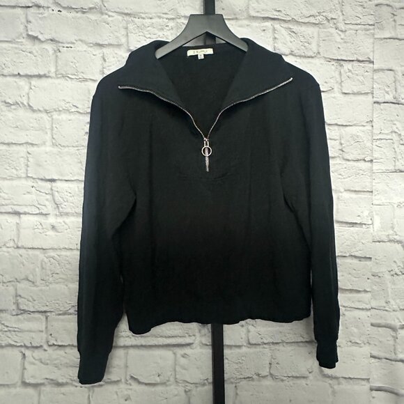 Z Supply Tops - Z Supply Black Quarter Zip Sweatshirt